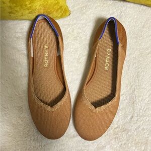 Authentic Rothy’s Brown Flats – Like New – Worn Once Indoors